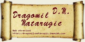 Dragomil Matarugić vizit kartica